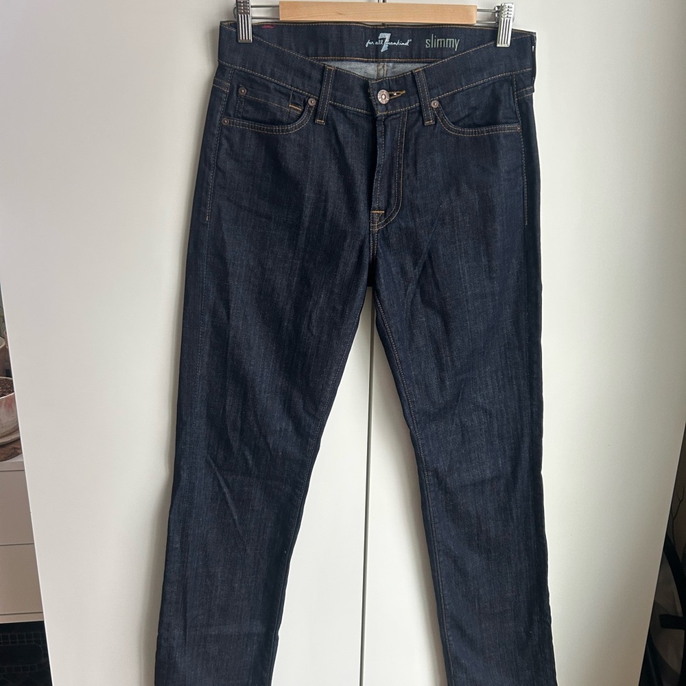 7 For All Mankind Men's Indigo Slim Jeans